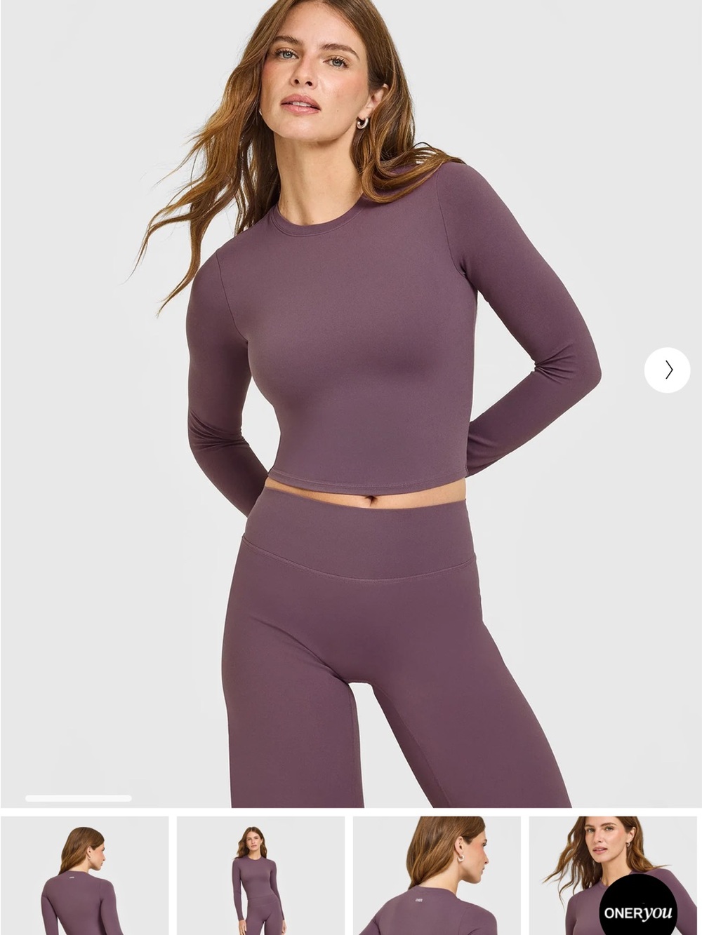 NWT Oner Active Mauve Long Sleeve MIDI Top vintage purple sz XL